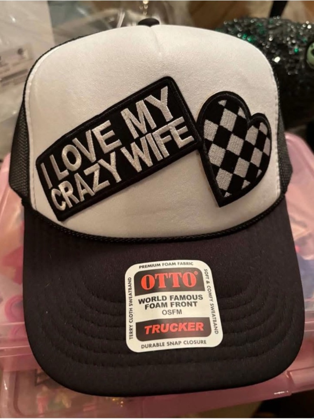 I❤️ My Crazy Wife trucker cap